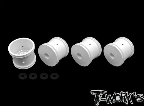 TE-238-B  12mm Truck Wheel White (  TLR 22T 4.0 )  4/8pcs.