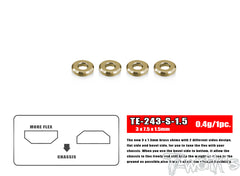 TE-243-S	    Brass Washer Set For Suspension Arm 3 x 7.5 ( Each 8pcs. )