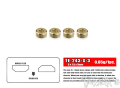 TE-243-S	    Brass Washer Set For Suspension Arm 3 x 7.5 ( Each 8pcs. )