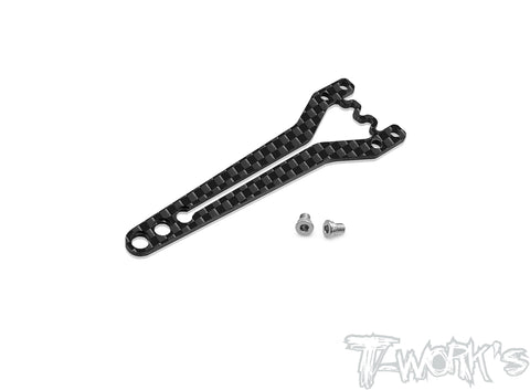 TE-X20'23-B Graphite Split Type Front Upper Deck Ver.2 With Titanium Upper Deck Screw ( For Serpent X20'23 )