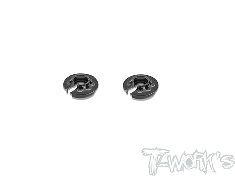 TE-X4-L-1  Alum. Low Mounted Shock Spring Retainer -1mm ( For Xray X4'23  ) 2pcs. ** Only Rear Use **