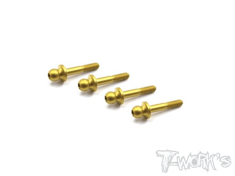 TN-SDX-R Titanium Nitride Rear Thread Pivot ball Arm ( For Serpent Spyder SDX4 ) 4pcs.