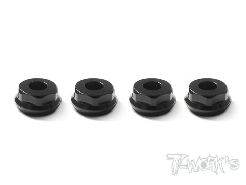 TO-002 Aluminum low body mounting cap,grooved for folding shock boots ( For HN ) 4pcs.