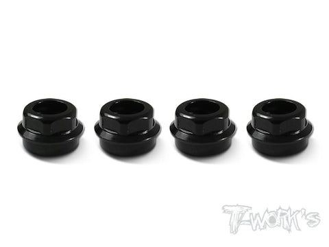 TO-003 Aluminum low body mounting cap,grooved for folding shock boots ( For Hotbodies D8/D8T/D812 ) 4pcs.