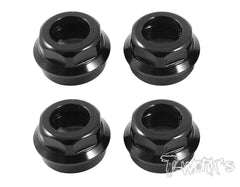TO-003 Aluminum low body mounting cap,grooved for folding shock boots ( For Hotbodies D8/D8T/D812 ) 4pcs.