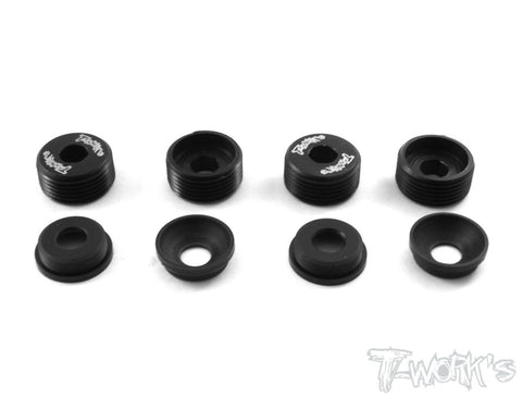 TO-132 Brass Front Upright Adjust Nut with POM Spacers ( For Mugen MTX/MRX)  4pcs.