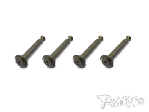 TO-198-HB  7075-T6 Alum.Hard Coated Lower Shock Mount Pins ( For HB D815/RGT8 D817 V2/D819 ) 4pcs.