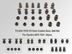 TO-204 7075-T6 Hard Coated Alum. Ball Set ( For Kyosho MP9 TKI4,GT3,MP9e EVO ) 24pcs.