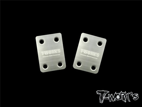 TO-220-MBX8 Stainless Steel Rear Chassis Skid Protector ( Mugen MBX-8/Mugen MBX8 ECO/ Mugen MBX8R) 2pcs.
