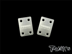 TO-220-MBX8 Stainless Steel Rear Chassis Skid Protector ( Mugen MBX-8/Mugen MBX8 ECO/ Mugen MBX8R) 2pcs.