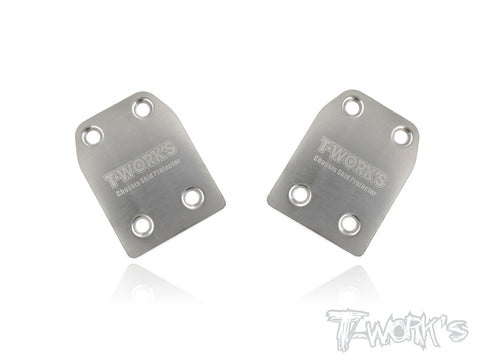 TO-220-X Stainless Steel Rear Chassis Skid Protector ( Xray XB8, XB9,XB8E,XB8'22 ) 2pcs.