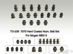 TO-236    7075 Hard Coated Alum. Ball Set ( For Mugen MBX 8 /Mugen MBX8 ECO/Mugen MBX8R) 18pcs