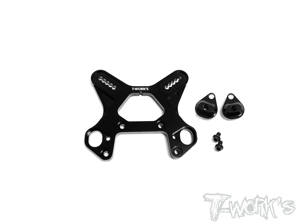 TO-241-MBX8	Black Hard Coated 7075-T6 Alum.Front Shock Tower With Removable Spacer Insert Stand ( For Mugen MBX8/MBX8 ECO  )