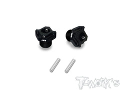 TO-245-A Black Hard Coated 7075-T6 Alum.Light Weight Wheel Hub  ( Team Associated RC8 B3.1/B3/B3.2 ) 4pcs.