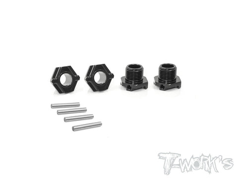 TO-245-K Black Hard Coated 7075-T6 Alum.Light Weight Wheel Hub  ( For Kyosho MP9 TKI3/TKI4/MP9e EVO/MP10 ) 4pcs.