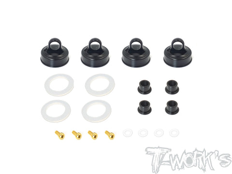 TO-273-K Black Hard Coated 7075-T6 Alum Aeration Shock Cap ( For Kyosho MP10/ MP9 TKI3/TKI4 /MP9E/ MP9E EVO )