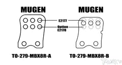 TO-279-MBX8R    Graphite Rear Hub Link A/B  ( For Mugen MBX8R )