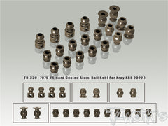 TO-320	7075-T6 Hard Coated Alum. Ball Set ( For Xray XB8 2022 ) 20pcs.