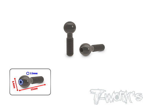 TO-322-X	  Hard Coated 7075-T6 Pivot Ball  2pcs. ( Xray )  8.4x 23mm
