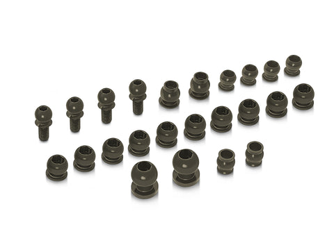 TO-326-RX8'23     7075-T6 Hard Coated Alum. Ball Set ( For Xray RX8E 2023/RX8 2023 ) 24pcs.