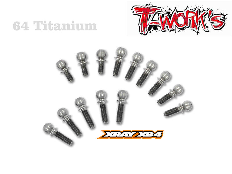 TP-011 64 Titanium 4.9mm Ball End  set ( For Xray XB4 )