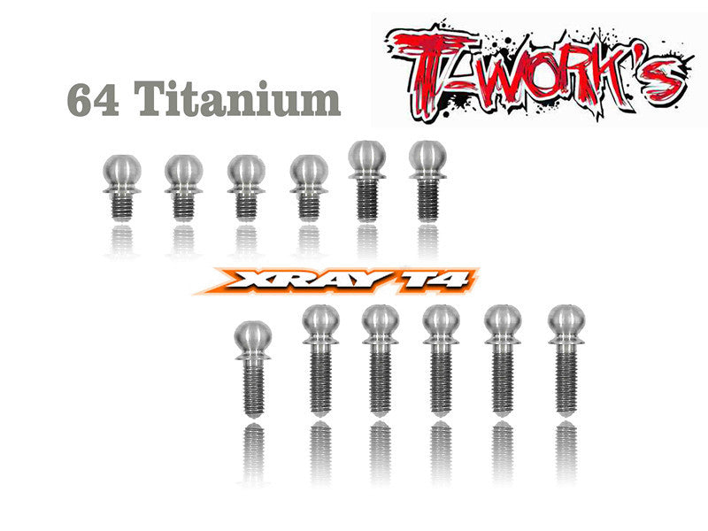 TP-012 64 Titanium 4.9mm Ball End  set ( For Xray T4 )