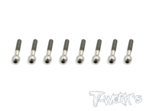 TP-015-8   64 Titanium Pivot ball threaded upper arm ( For Serpent Project 4X,S411,F110,S120,748,977,S120LT-LR,4X EVO,X20)8pcs.
