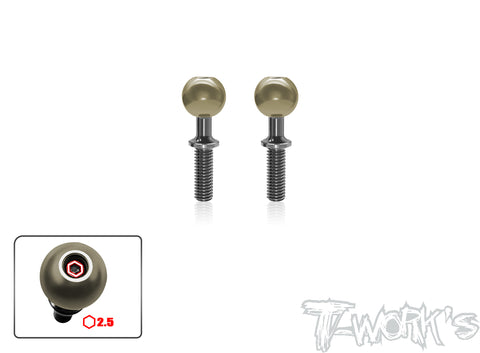 TP-047-XB8	Alum. Pillow Ball With Titanium Shaft ( Xray XB8/XB8'23 )2pcs.