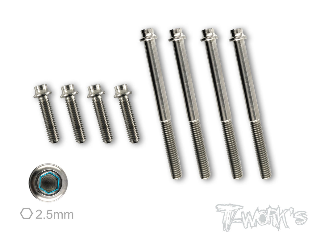 TP-071  64 Titanium 3.5mm Hex. Socket Head Screw Set ( For HB Racing D817/E817/RGT8/D8T/D815 /D817 V2/D819 )