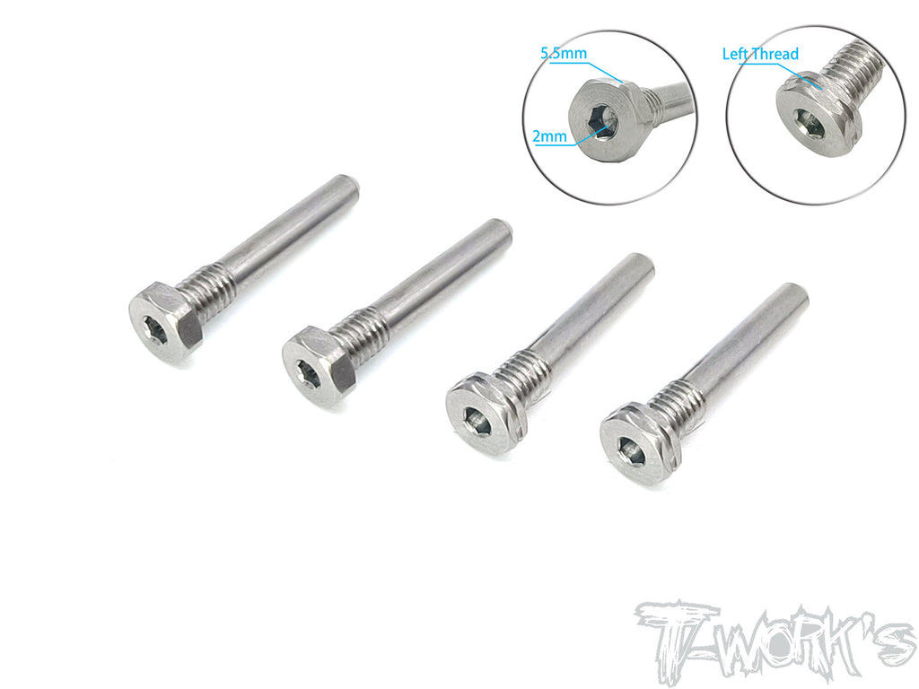 TP-119-A	64 Titanium  Screw Type Shock Pin Set ( For Team Associated RC8 B3.1/B3.2  ) LT 2pcs. RT 2pcs.