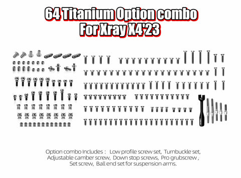 TP-166 64 Titanium Option Combo ( For Xray X4'23 )