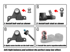 TP-174 64 Titanium Fully Adjustable Anti-roll Bar Joint ( For Yokomo BD11 ) Each 4pcs.