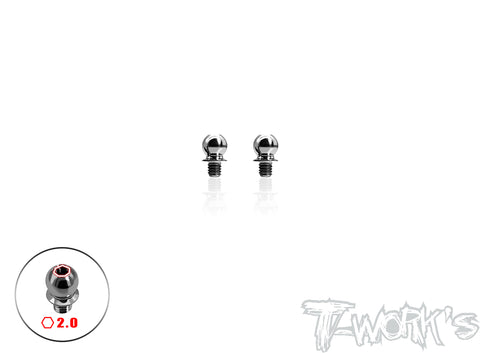 TP-T4-   64 Titanium 4.9x3/4/5/6/8/10mm  Ball End  ( For Xray X4/T4 ) 2pcs.