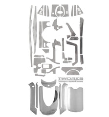 TS-025M Metal Chrome Radio Skin Sticker ( For Sanwa M12 ) 4Colors