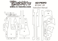 TS-034 Shiny Graphite Sticker with LCD Screen Protector ( For KO EX-2 )