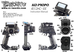 TS-034 Shiny Graphite Sticker with LCD Screen Protector ( For KO EX-2 )