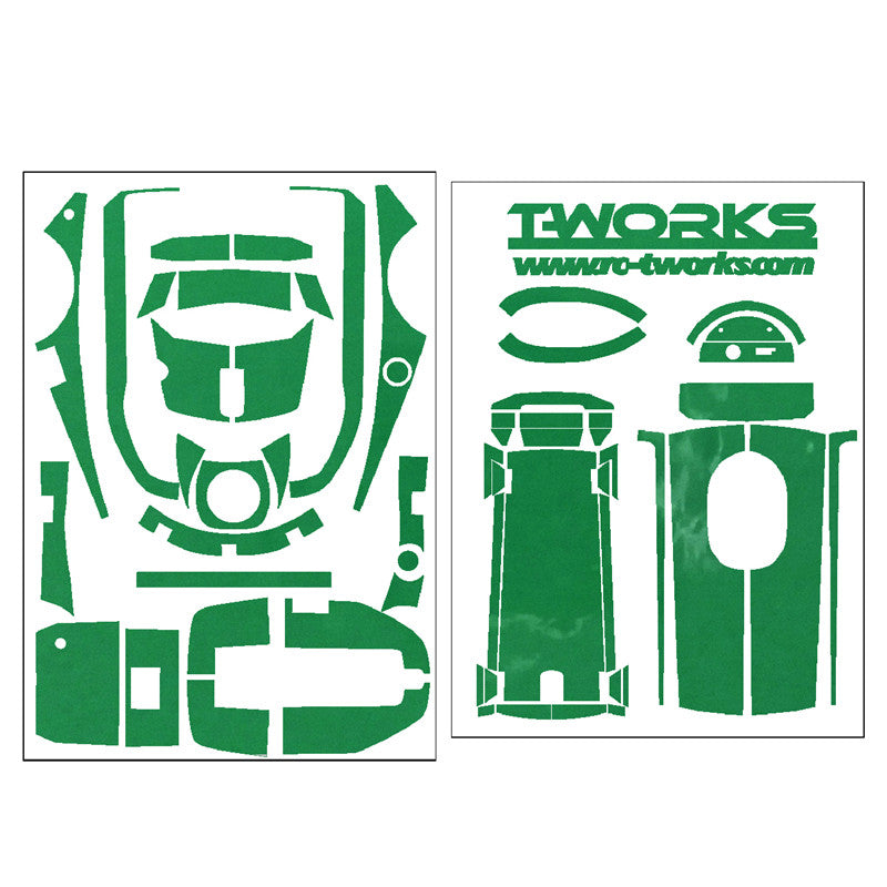 Tele ステッカー TS-048M Mirror Chrome Radio Skin Sticker For Futaba 4PM