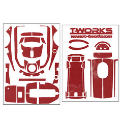 TS-048M Mirror Chrome Radio Skin Sticker For Futaba 4PM 4colors