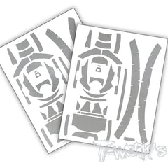 TS-054M Metal Chrome Radio Skin Sticker ( For Smartcom Headset) 2pcs. 4colors