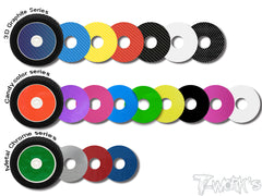 TS-058-M Metal Chrome 1/10 Buggy Rims Sticker 12pcs.(4colors)
