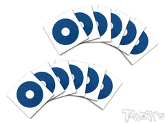 TS-058-M Metal Chrome 1/10 Buggy Rims Sticker 12pcs.(4colors)