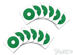 TS-058-M Metal Chrome 1/10 Buggy Rims Sticker 12pcs.(4colors)