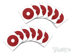 TS-058-M Metal Chrome 1/10 Buggy Rims Sticker 12pcs.(4colors)