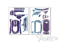 TS-068    3D Graphite Radio Skin Sticker ( For Sanwa MT-5 )  6colors