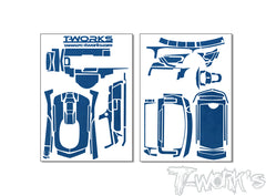 TS-068M    Metal Chrome Radio Skin Sticker ( For Sanwa MT-5  ) 4 Colors