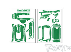 TS-068M    Metal Chrome Radio Skin Sticker ( For Sanwa MT-5  ) 4 Colors