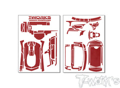 TS-068M    Metal Chrome Radio Skin Sticker ( For Sanwa MT-5  ) 4 Colors
