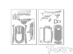 TS-068M    Metal Chrome Radio Skin Sticker ( For Sanwa MT-5  ) 4 Colors