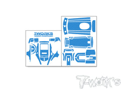 TS-072  3D Graphite  Radio Skin Sticker ( For Futaba T3PV )  6colors
