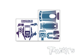 TS-072  3D Graphite  Radio Skin Sticker ( For Futaba T3PV )  6colors